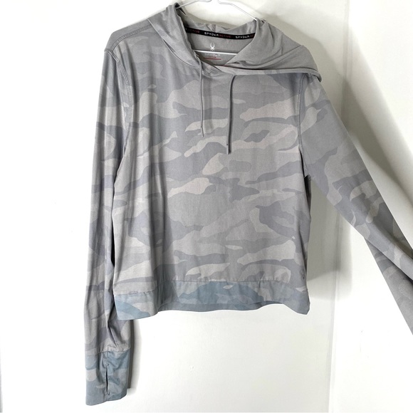 Spyder Active Grey Camo Hoodie - Picture 2 of 7